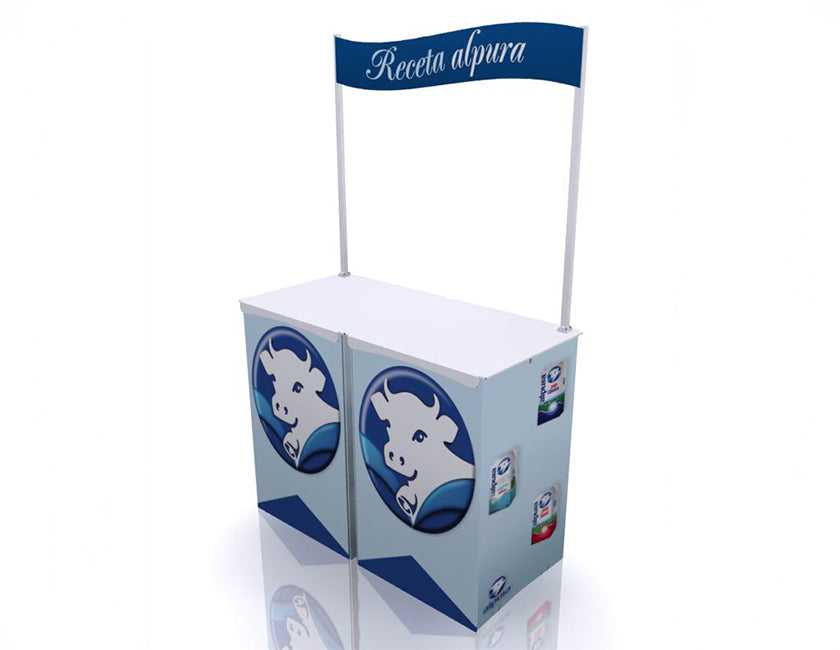 Material POP - Algarín Digital - mesa de promocion, mesas de promocion, mesa de degustación, mesas para degustacion